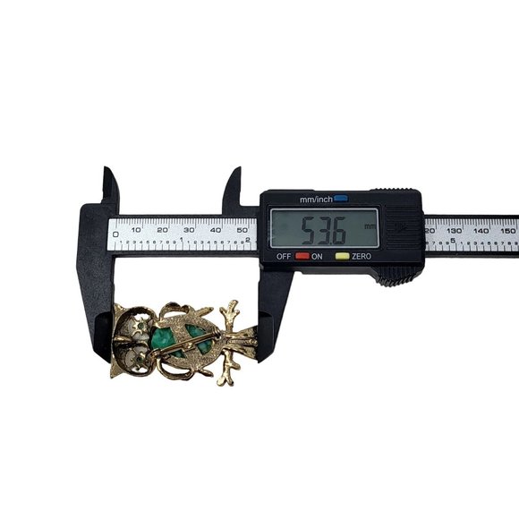 Lovely OWL Brooch Gerry's Vintage Pin Gold Plated Blue Faux Stones Jewelry 7711 - Picture 12 of 12